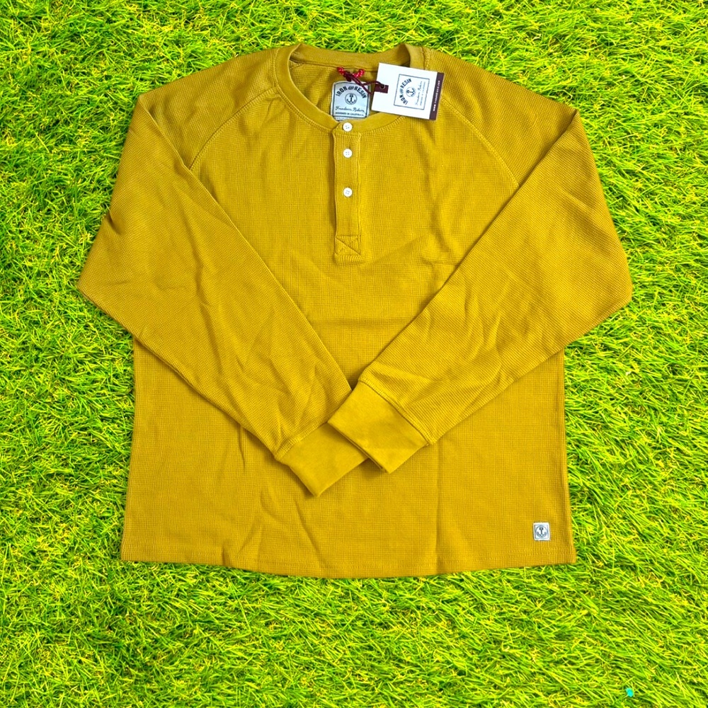 Iron & Resin Mustard Henley Shirt